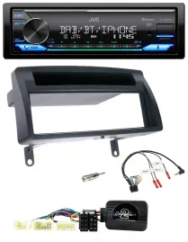 JVC Bluetooth DAB USB Lenkrad Autoradio für Toyota Corolla E12 2001-2007 dunkelg