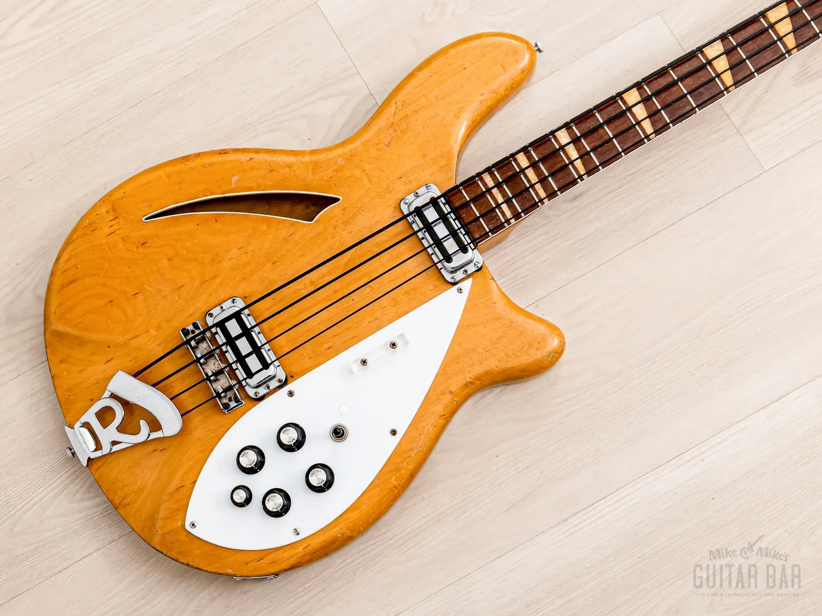 1967 Rickenbacker 4005 Vintage Semi-Hollow Bass, Mapleglo w/ Figured Back, Case