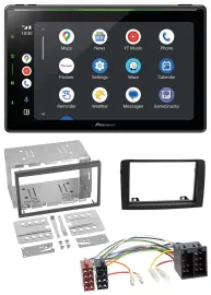 Pioneer 2DIN MP3 USB Bluetooth DAB Autoradio für Fiat Idea ab 05 schwarz