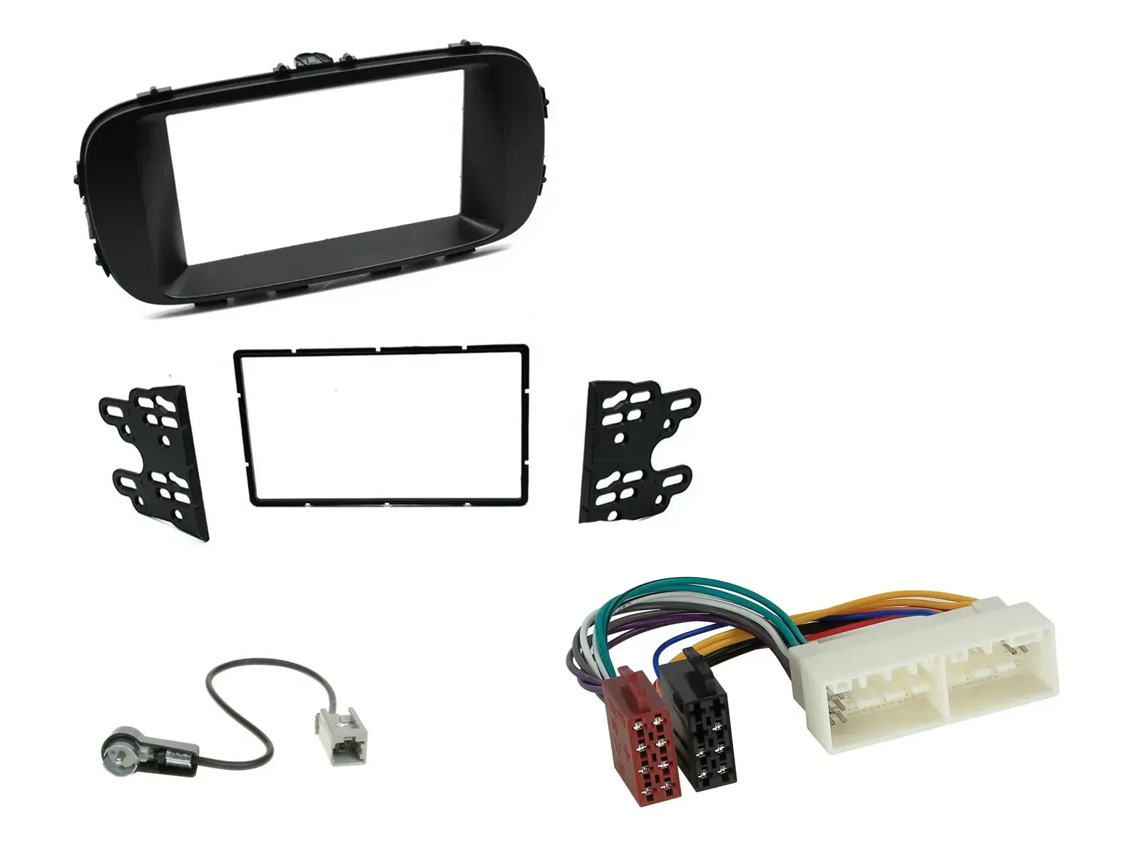 Einbauset Doppel DIN Autoradio für Kia Soul PS 16-19 schwarz