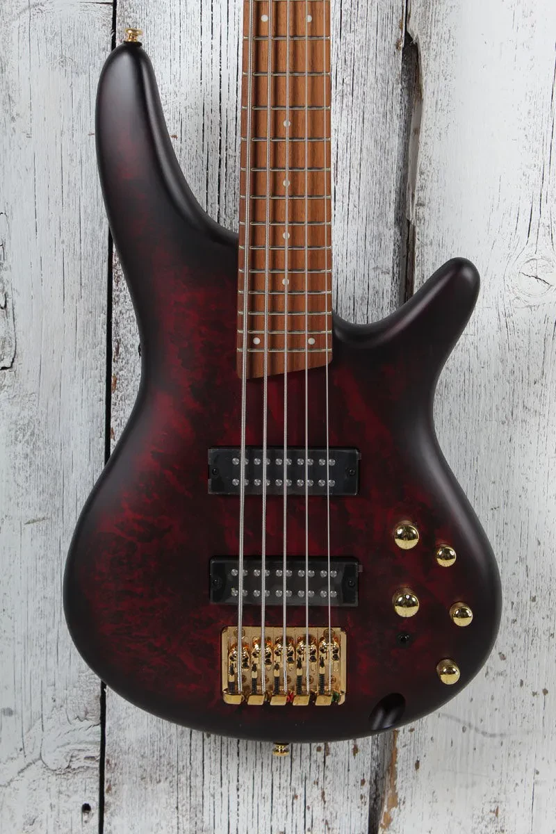 Ibanez SR305EDX 5 String Electric Bass Guitar Wine Red Frozen Matte Finish