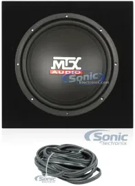 MTX TN12-02 12" Subwoofer + Sealed Sub Enclosure + Speaker Wire