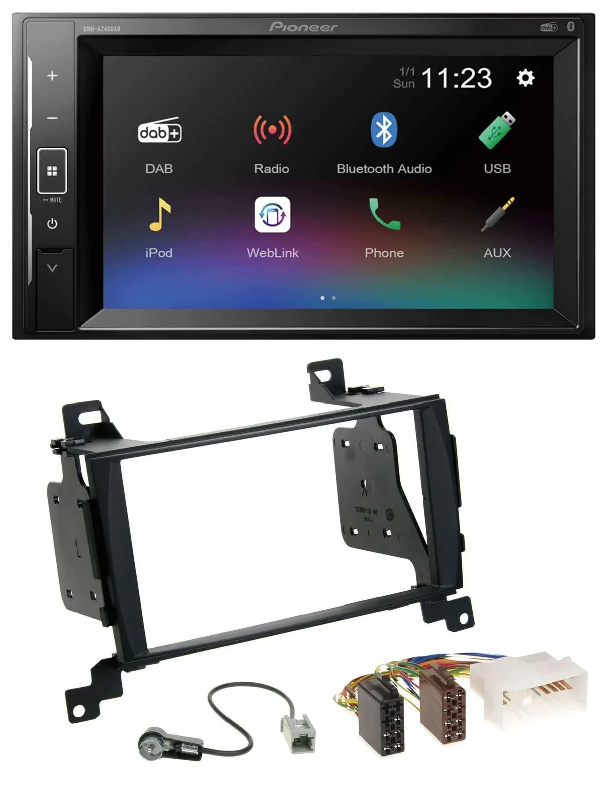 Pioneer DAB MP3 2DIN Bluetooth USB Autoradio für Hyundai Santa Fe 2007-2012