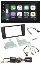 Blaupunkt 2DIN Bluetooth DAB USB DVD Lenkrad Autoradio für Audi A4 2000-2001