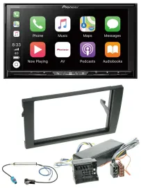 Pioneer 2DIN MP3 USB DAB DVD Bluetooth Autoradio für Audi A4 04-08 B7 Bose Aktiv
