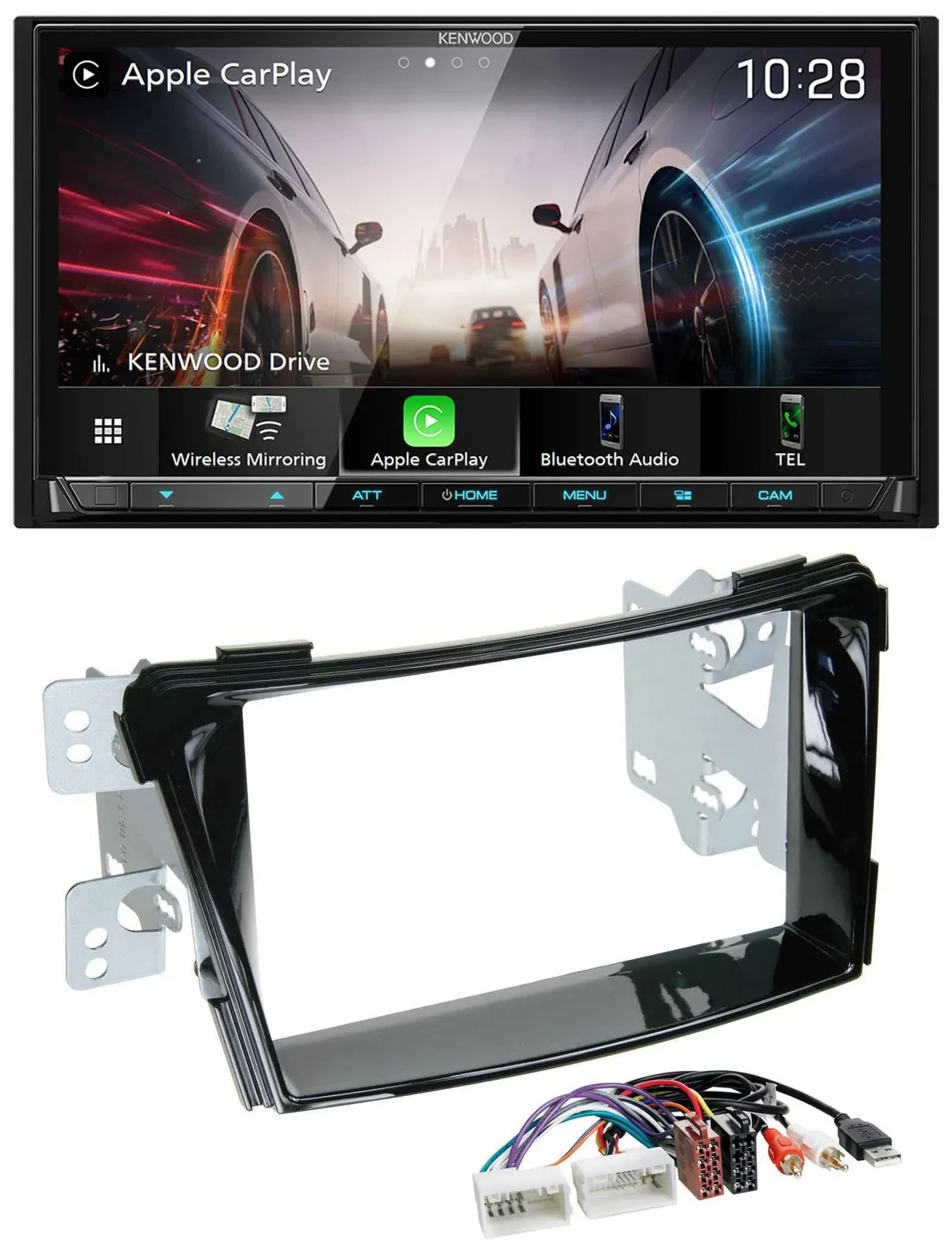 Kenwood MP3 2DIN USB DAB Bluetooth Autoradio für Hyundai i40 ab 11 VF Klavierlac