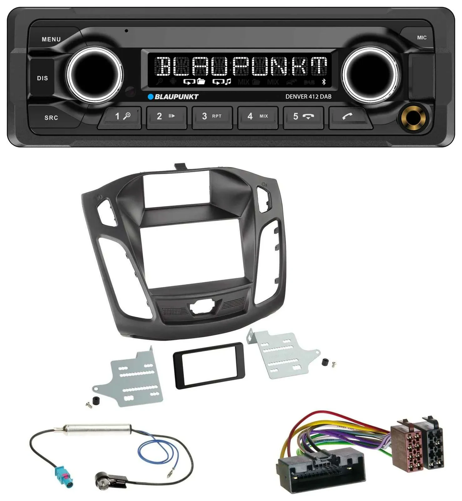 Blaupunkt Bluetooth DAB MP3 USB Autoradio für Ford Focus (DYB, 2011-2014)