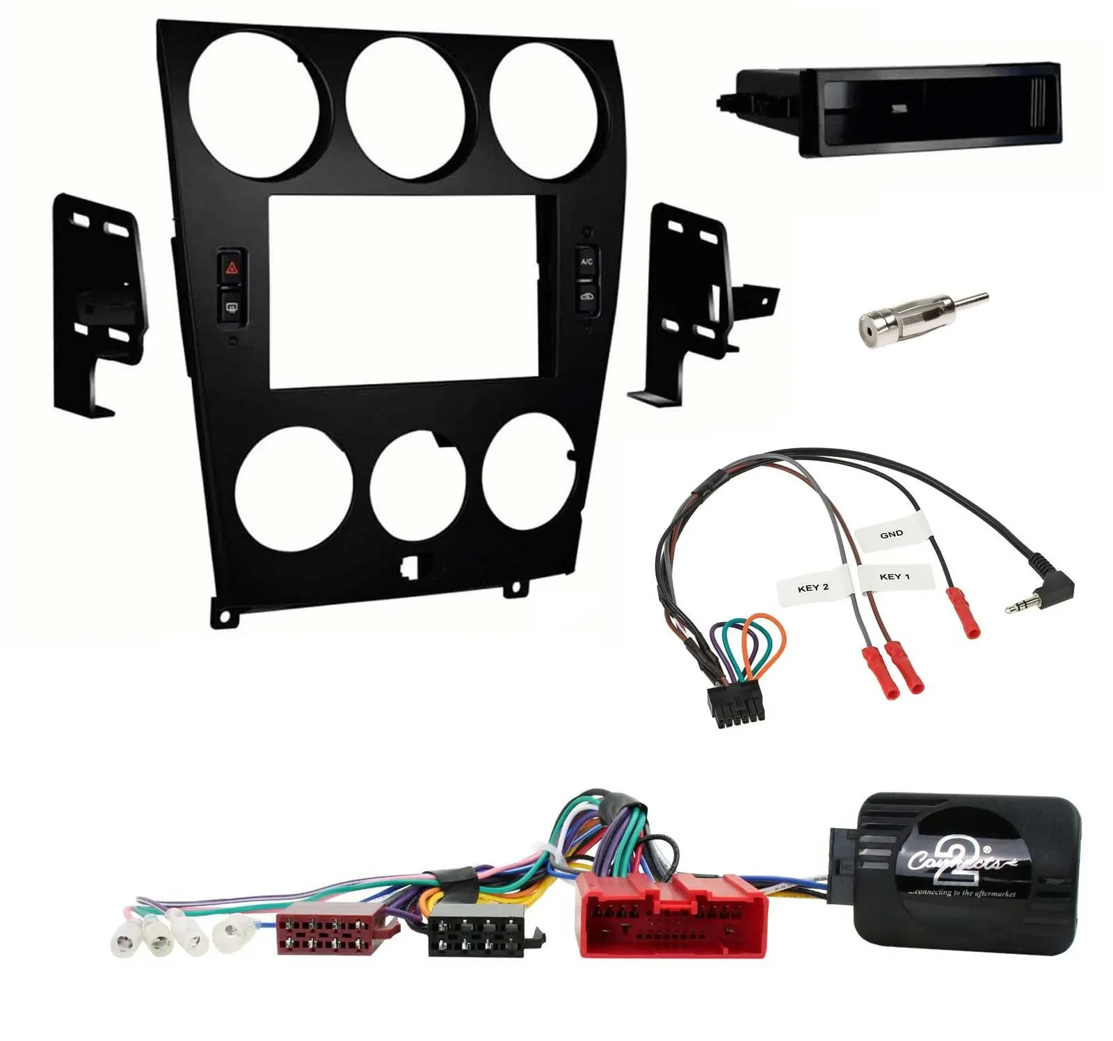 Einbauset Lenkradadapter DIN Autoradio für Mazda 5 2010-2015 CAN-Bus