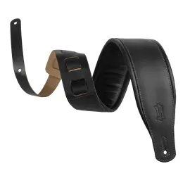 M26PD-BLK-XL Amped Leather Series Ремень для гитары, кожаный, черный, Levy's