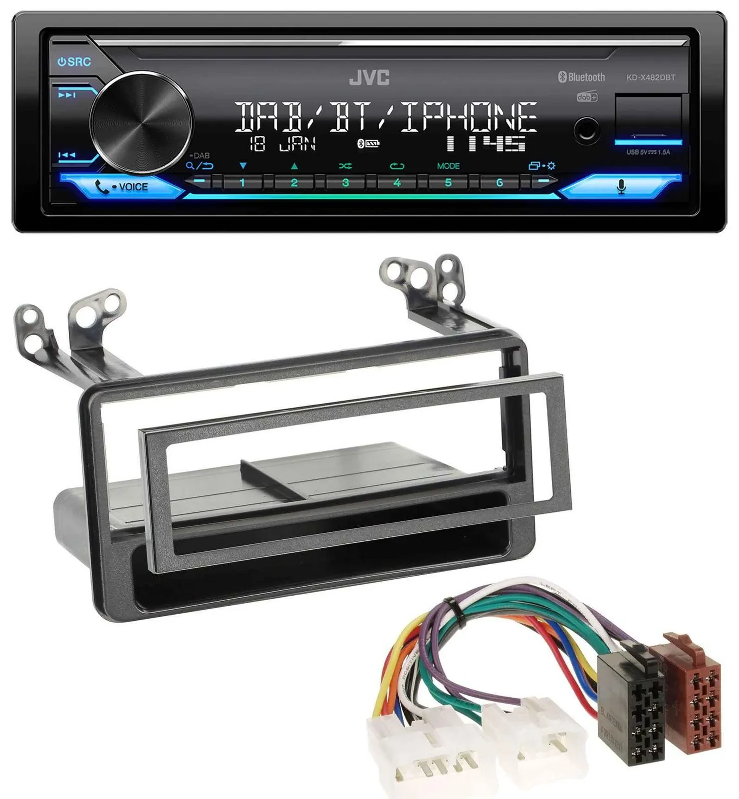 JVC Bluetooth DAB USB MP3 Autoradio für Toyota Avensis, Verso, Celica