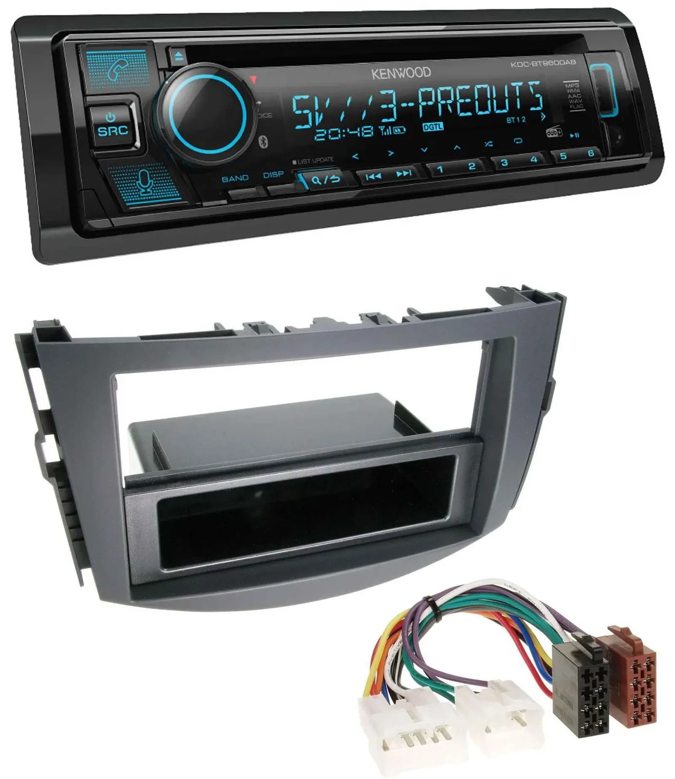 Автомагнитола для Toyota RAV4 Kenwood Bluetooth USB CD MP3 DAB
