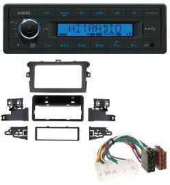 Автомагнитола для Toyota Corolla 2009–2012 VDO Bluetooth, USB, AUX, MP3, серебристая