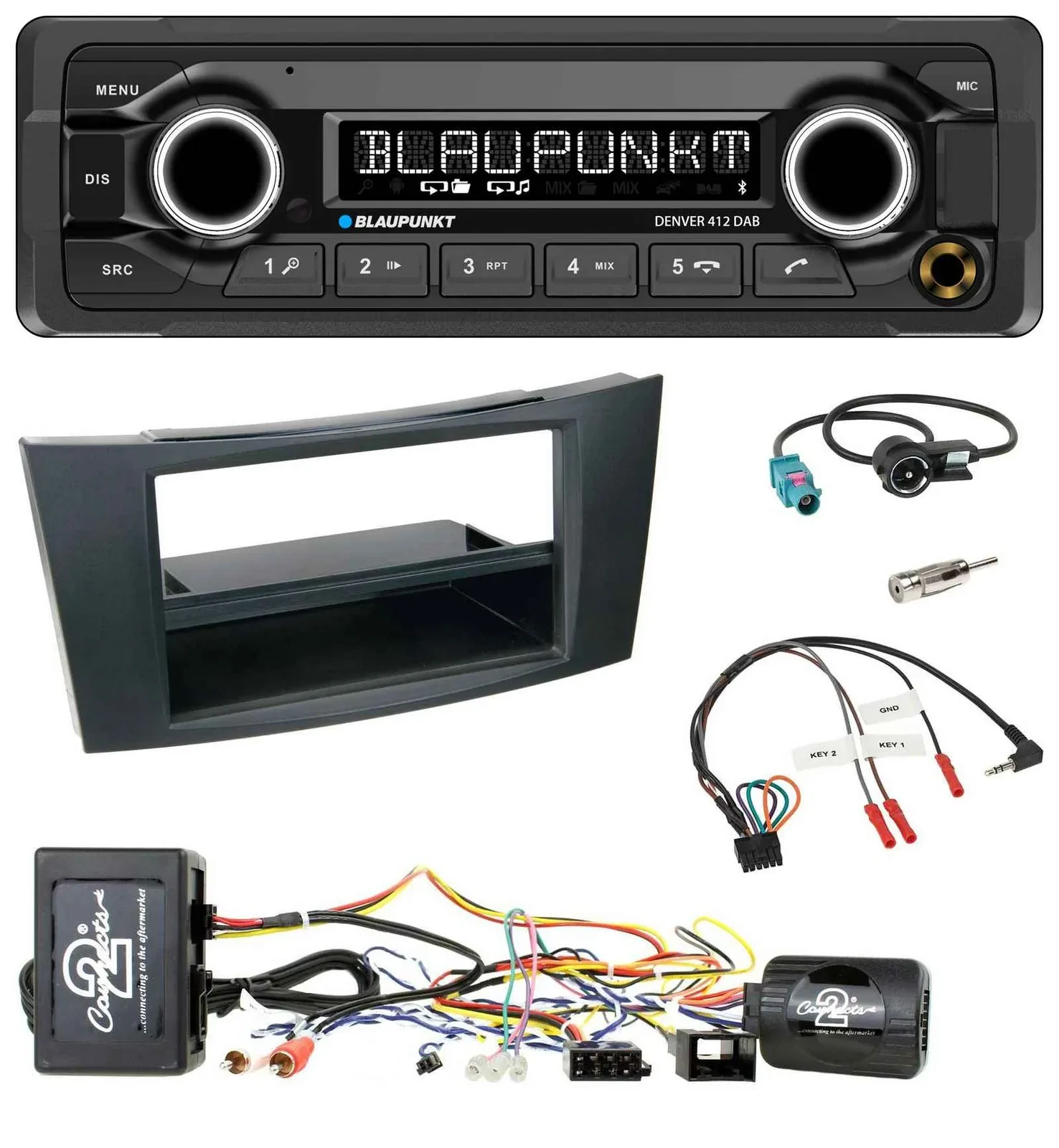 Blaupunkt Bluetooth DAB Lenkrad USB Autoradio für Mercedes E-Klasse W211 02-08 a