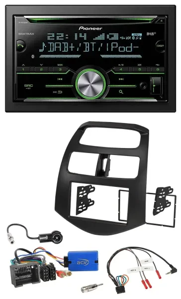 Pioneer Bluetooth Lenkrad DAB 2DIN USB CD Autoradio für Chevrolet Spark 2013-201
