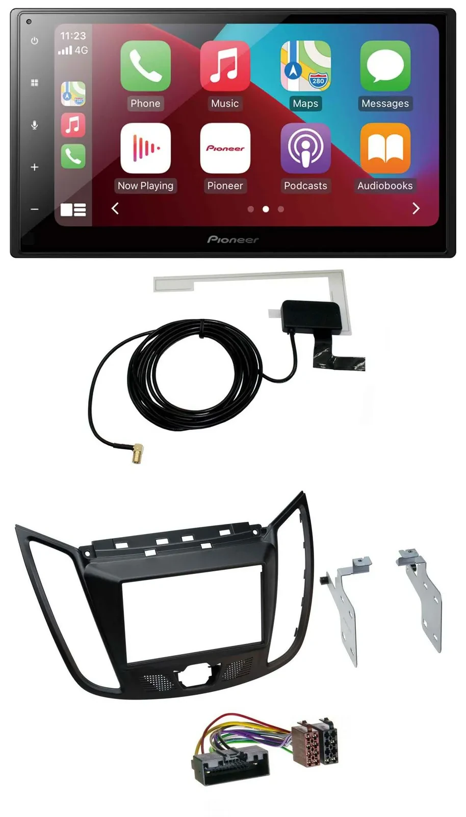 Автомагнитола Pioneer 2DIN, USB, Bluetooth, DAB, MP3, для Ford Kuga (DM2, с 2013)