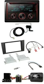 Pioneer 2DIN Lenkrad DAB USB CD Bluetooth Autoradio für Audi A4 1999-2001