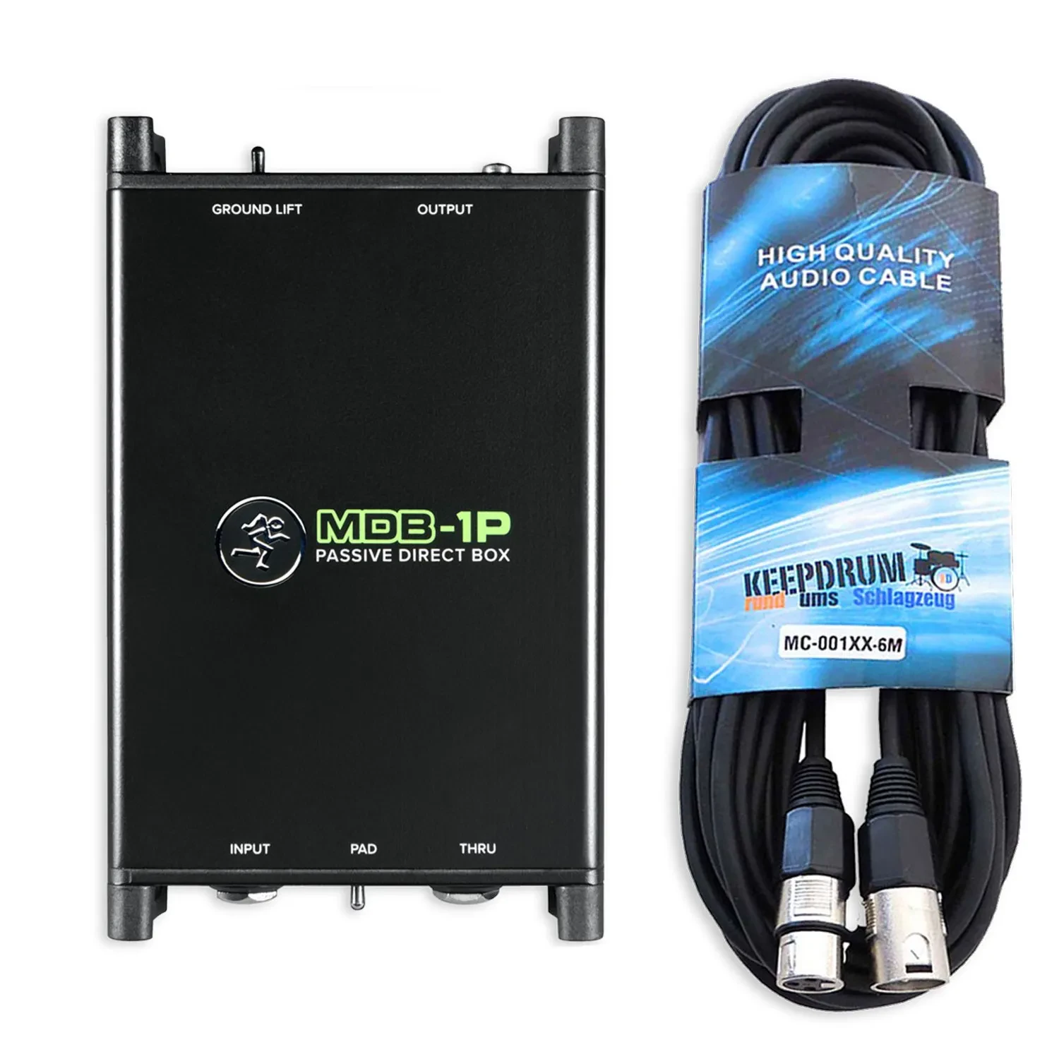 Mackie MDB-1P DI-Box Passive Direct Box mit keepdrum Kabel