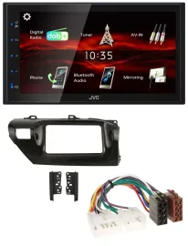 JVC USB Bluetooth MP3 DAB 2DIN Autoradio für Toyota Hilux (2015-2020)