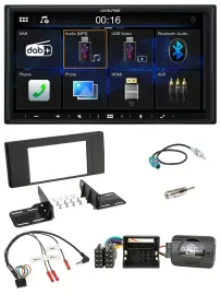 Alpine Bluetooth 2DIN Lenkrad DAB USB Autoradio für Land Rover Range Rover Vogue