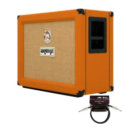 Orange PPC212OB 120W Open Back Orange Cabinet with 3 Feet Speaker Cable Bundle