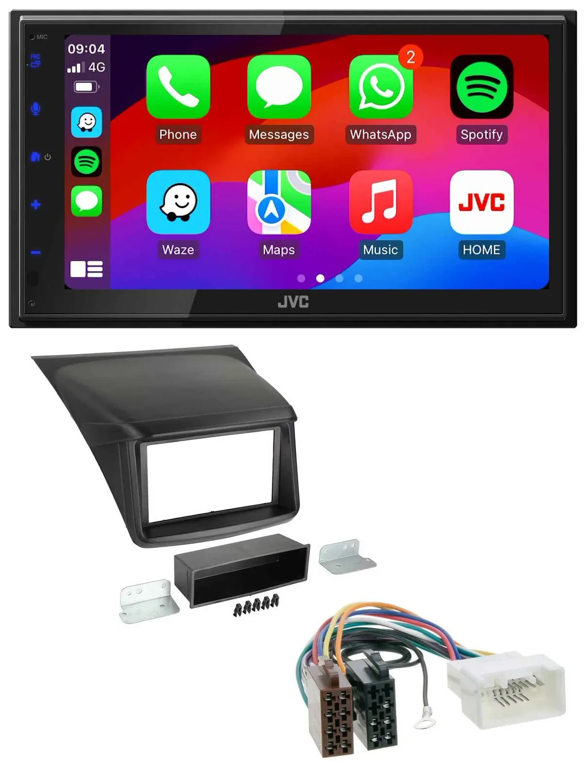 JVC Bluetooth 2DIN MP3 DAB USB Autoradio für Mitsubishi L200 2006-2015