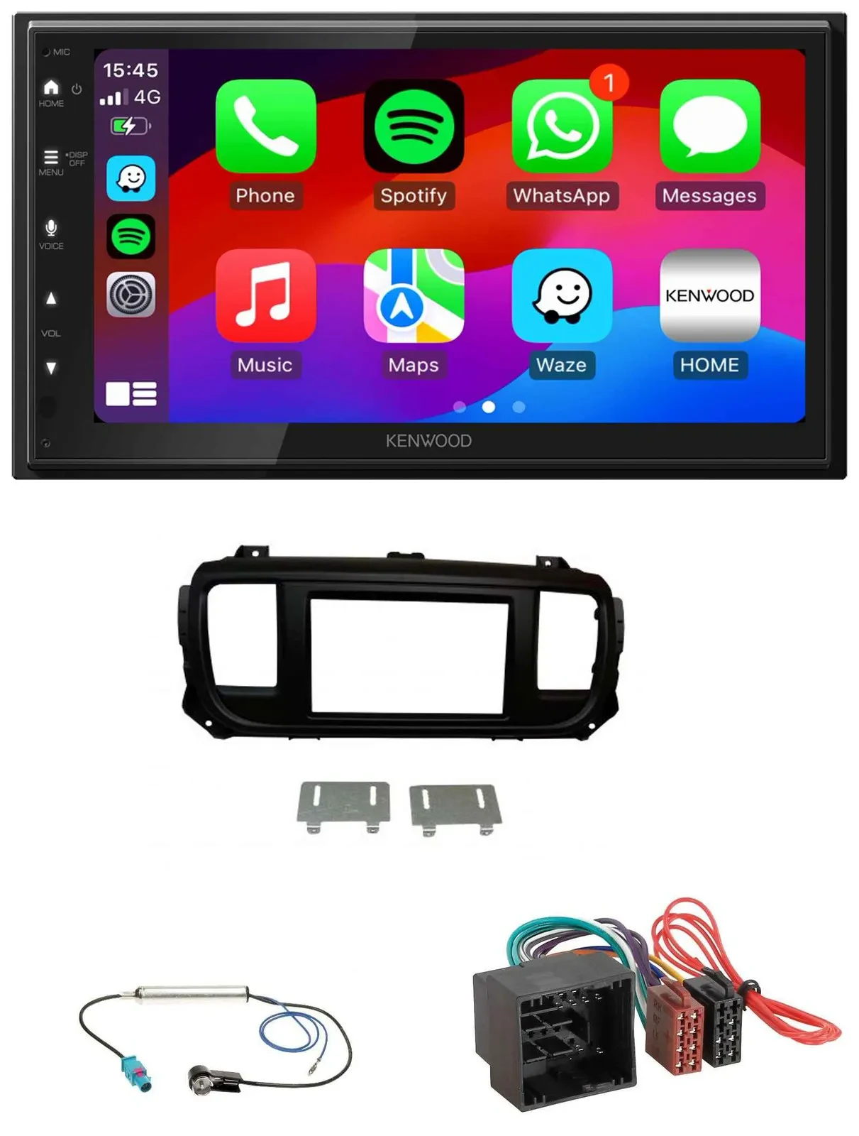 Kenwood MP3 USB DAB 2DIN Bluetooth Autoradio für Citroen Jumpy Spacetourer ab 20