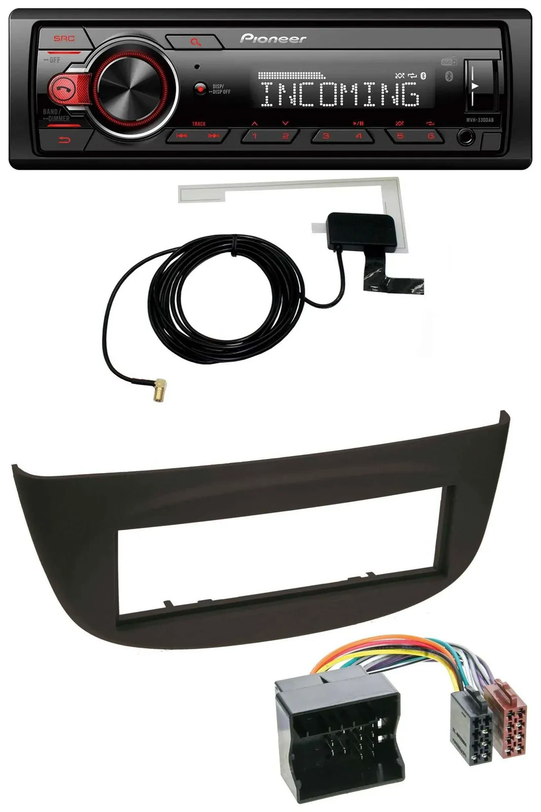 Pioneer MP3 AUX CD DAB USB Autoradio für Renault Twingo (07-14) schwarz