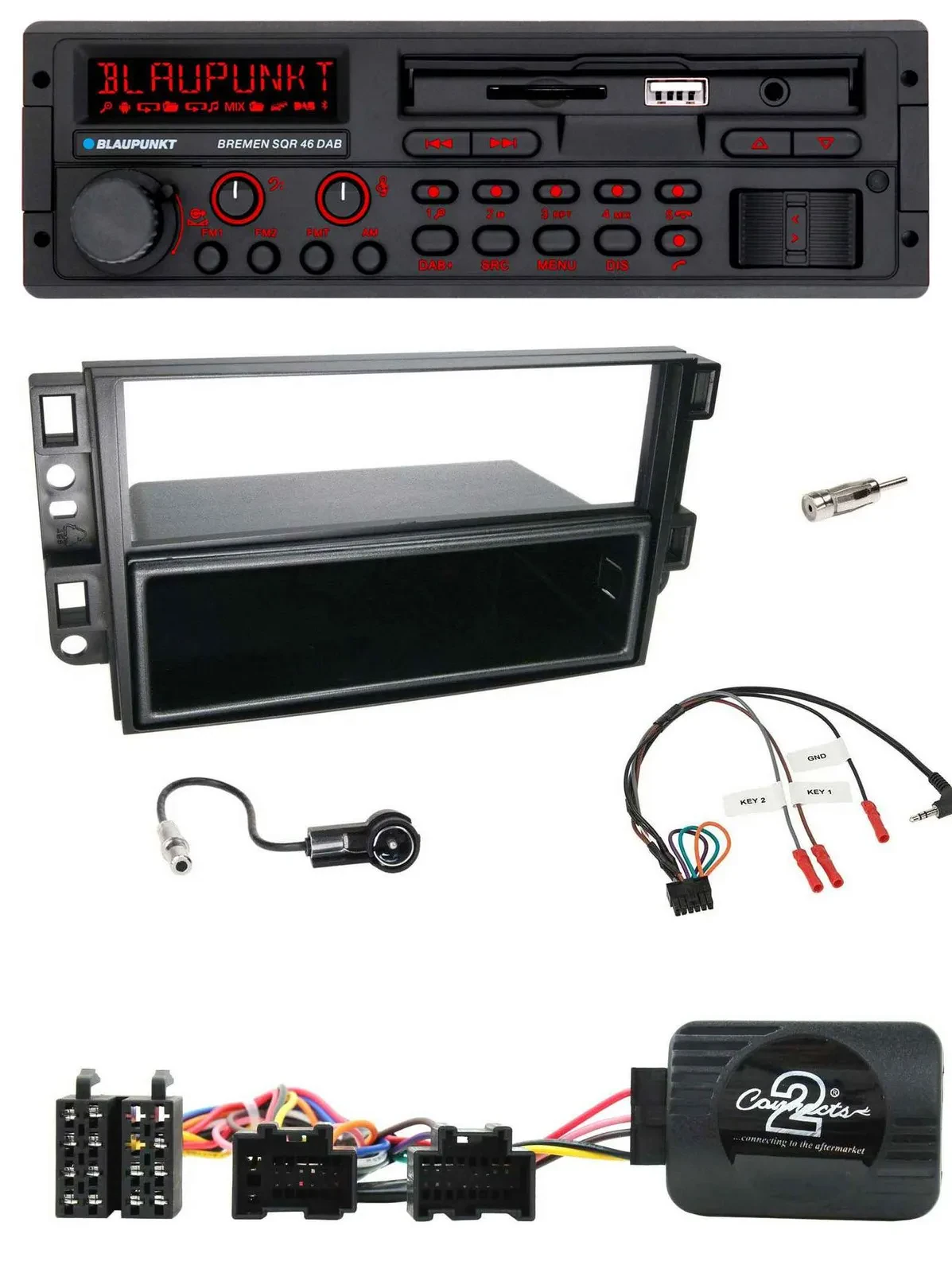 Blaupunkt SD Lenkrad USB Bluetooth DAB Autoradio für Chevrolet Aveo Captiva 2006