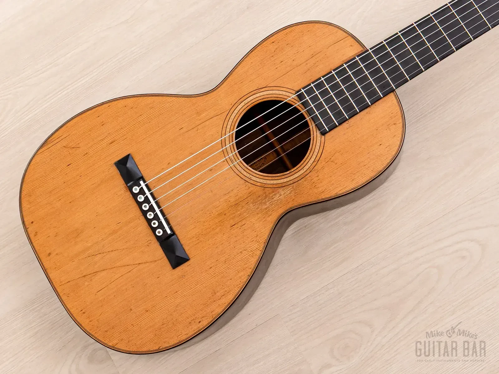 1870s Martin 2-20 Vintage Fan-Braced Acoustic Guitar, Adirondack Spruce w/ Case