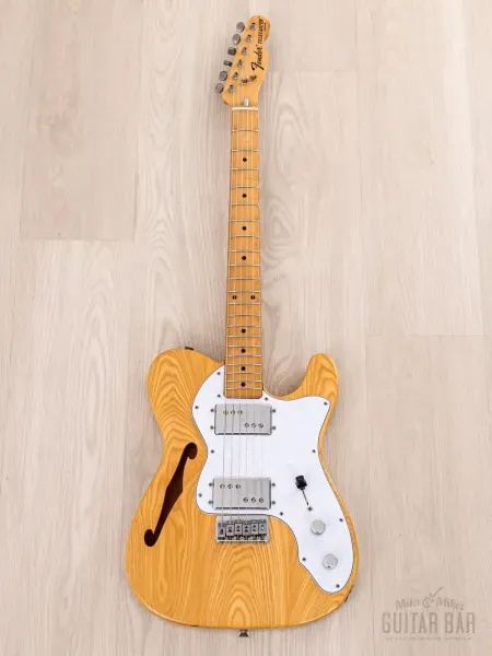 Электрогитара полуакустическая Fender Telecaster Thinline 1972 Vintage Reissue TN72-85 HH Natural w/gigbag Japan 1995