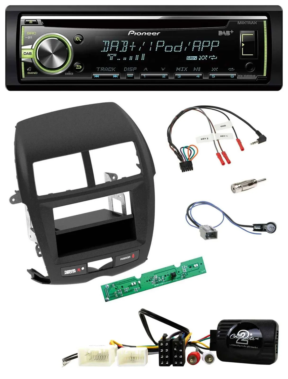Автомагнитола Pioneer CD/MP3 USB DAB для Mitsubishi ASX 2010–2014