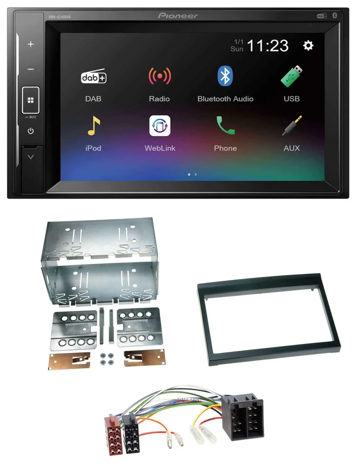 Pioneer DAB MP3 2DIN Bluetooth USB Autoradio für Porsche 911, 996 (97-06)