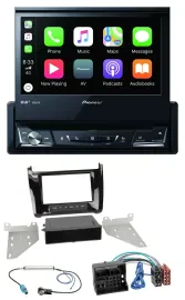 Pioneer DVD Bluetooth DAB USB MP3 Autoradio für VW Polo (ab 14) - piano-schwarz