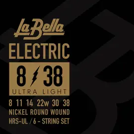Струны для электрогитары La Bella HRS-UL Nickel Electric 8-38