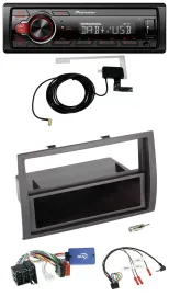 Pioneer 1DIN MP3 DAB USB Lenkrad Autoradio für Fiat Ducato 2008-2011 schwarz