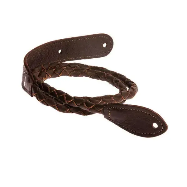 Ремень для мандолины Henry Heller HBOLO-BRN Capri Garment Leather Bolo Braided Brown