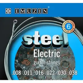 Струны для электрогитары Emuzin 6S8-38 Steel Electric 8-38