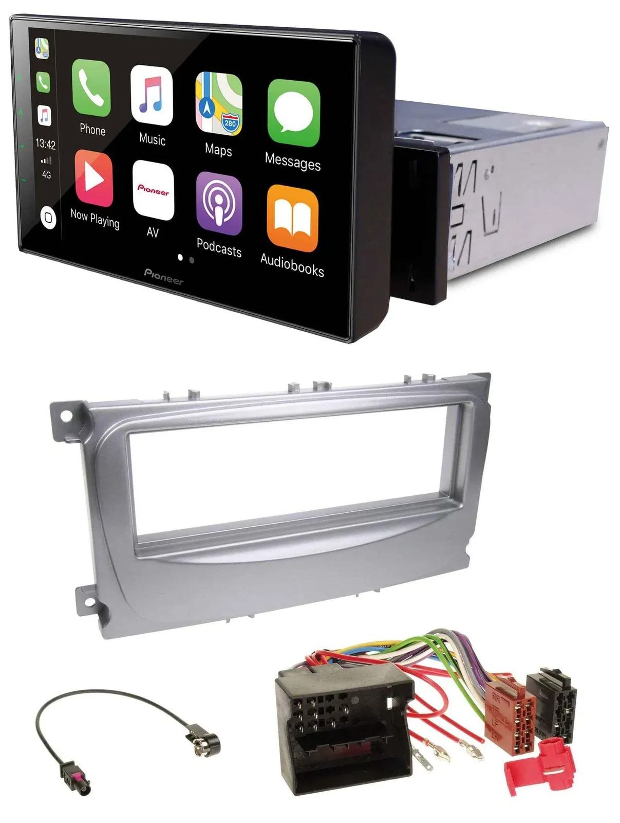 Pioneer Bluetooth MP3 DAB USB Autoradio für Ford S-Max Mondeo 07-14 silber