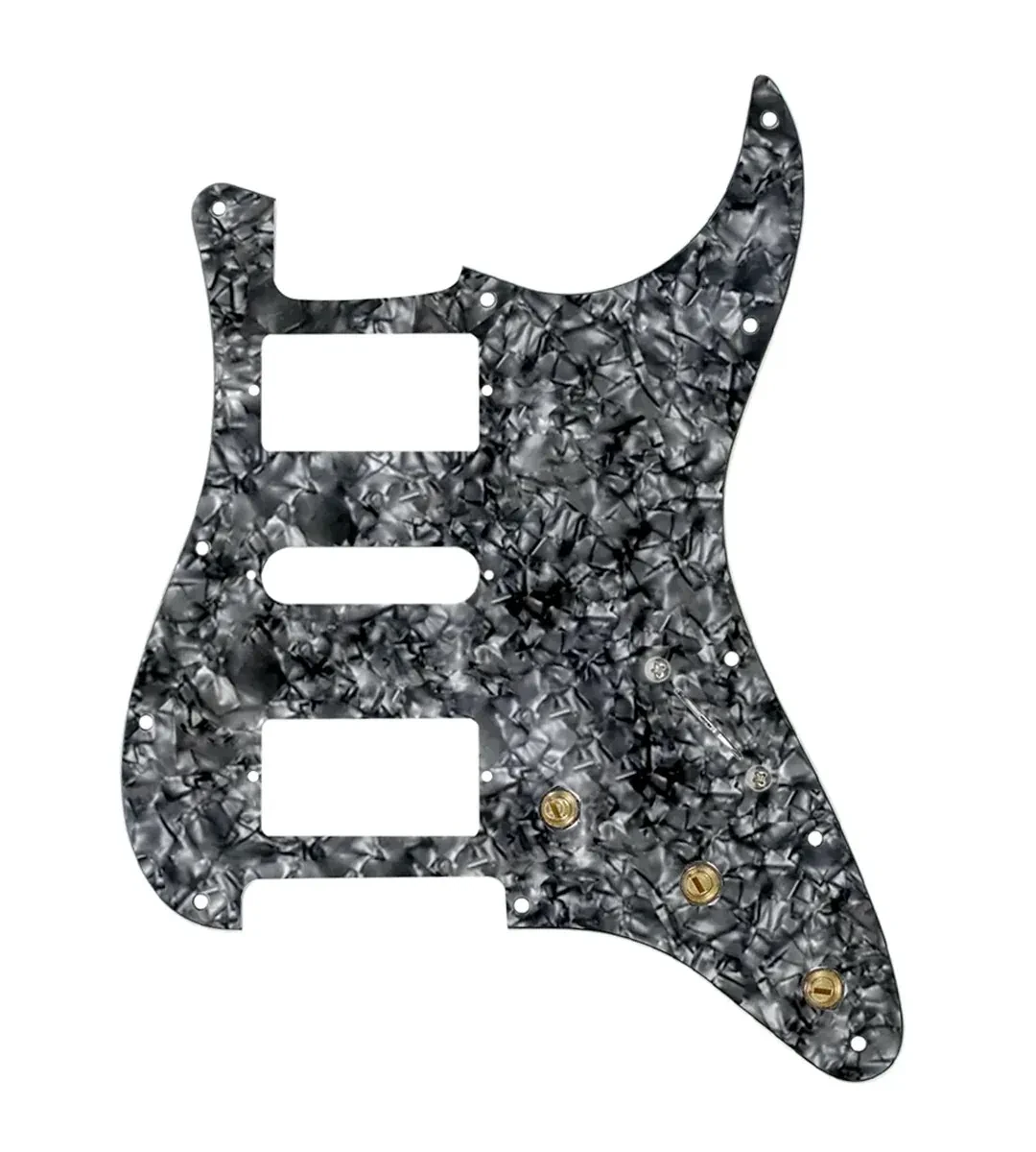 920D Custom HSH Pre-Wired Pickguard for Strat With A Black Pearl Pickguard an...