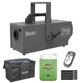 Antari IP-1600 IP-Rated Duty Fog Effect Machine w Bag & Heavy Fog Liquid