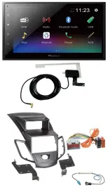 Pioneer DAB MP3 Bluetooth 2DIN USB Autoradio für Ford Fiesta 08-10 Display schwa