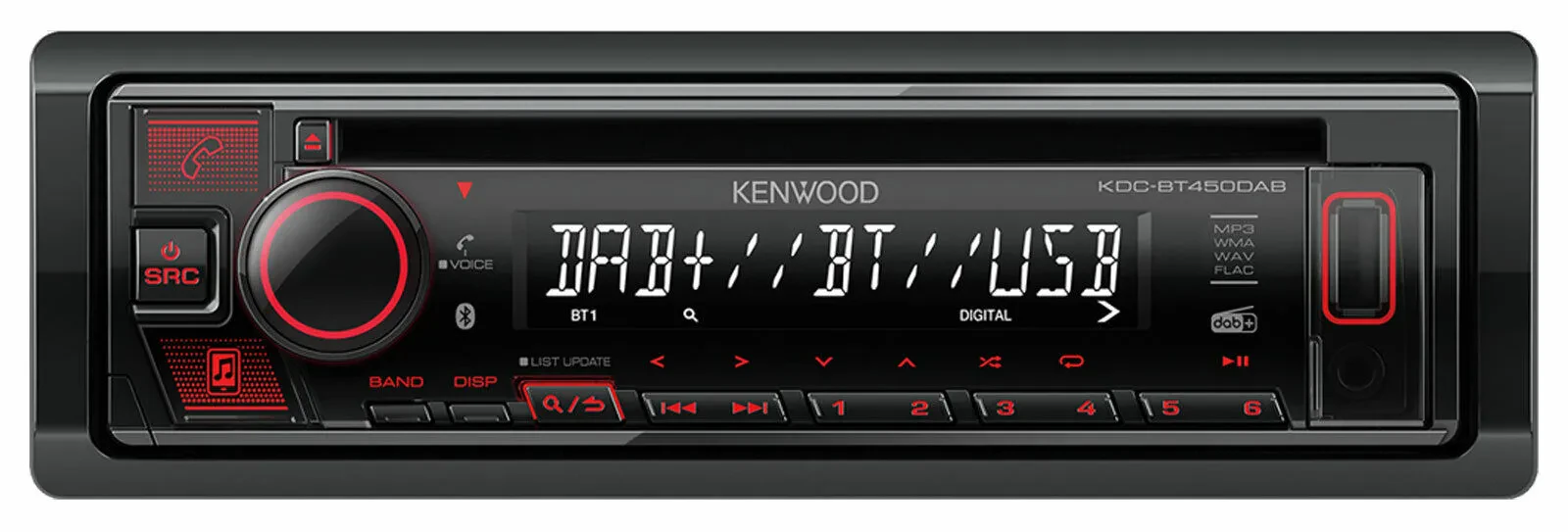 Kenwood KDC-BT450DAB CD/MP3-Autoradio DAB Bluetooth USB AUX-IN