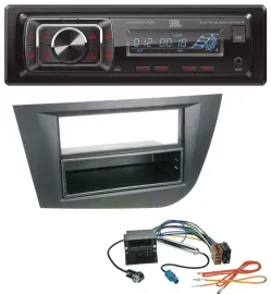 JBL SD AUX MP3 USB Bluetooth Autoradio für Seat Leon (ab 05) - schwarz