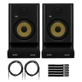 KRK Rokit RP7 G5 7" Studio Monitors 2-Pack with Cables & Isolator Pads