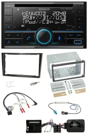 Kenwood CD 2DIN DAB USB Lenkrad Bluetooth Autoradio für Opel Zafira Corsa D Astr