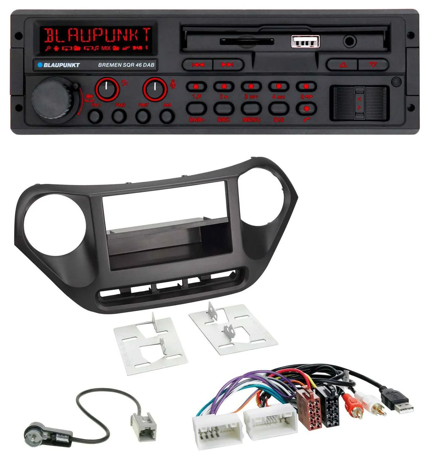 Blaupunkt SD MP3 USB Bluetooth DAB Autoradio für Hyundai i10 (ab 2013) AUX USB