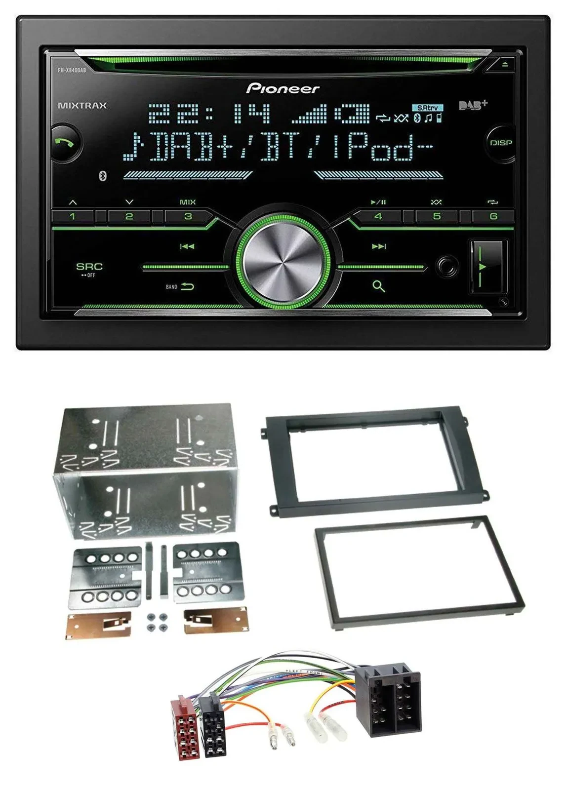 Автомагнитола Pioneer 2-DIN, Bluetooth, DAB, USB, CD для Porsche Cayenne 2002–2007