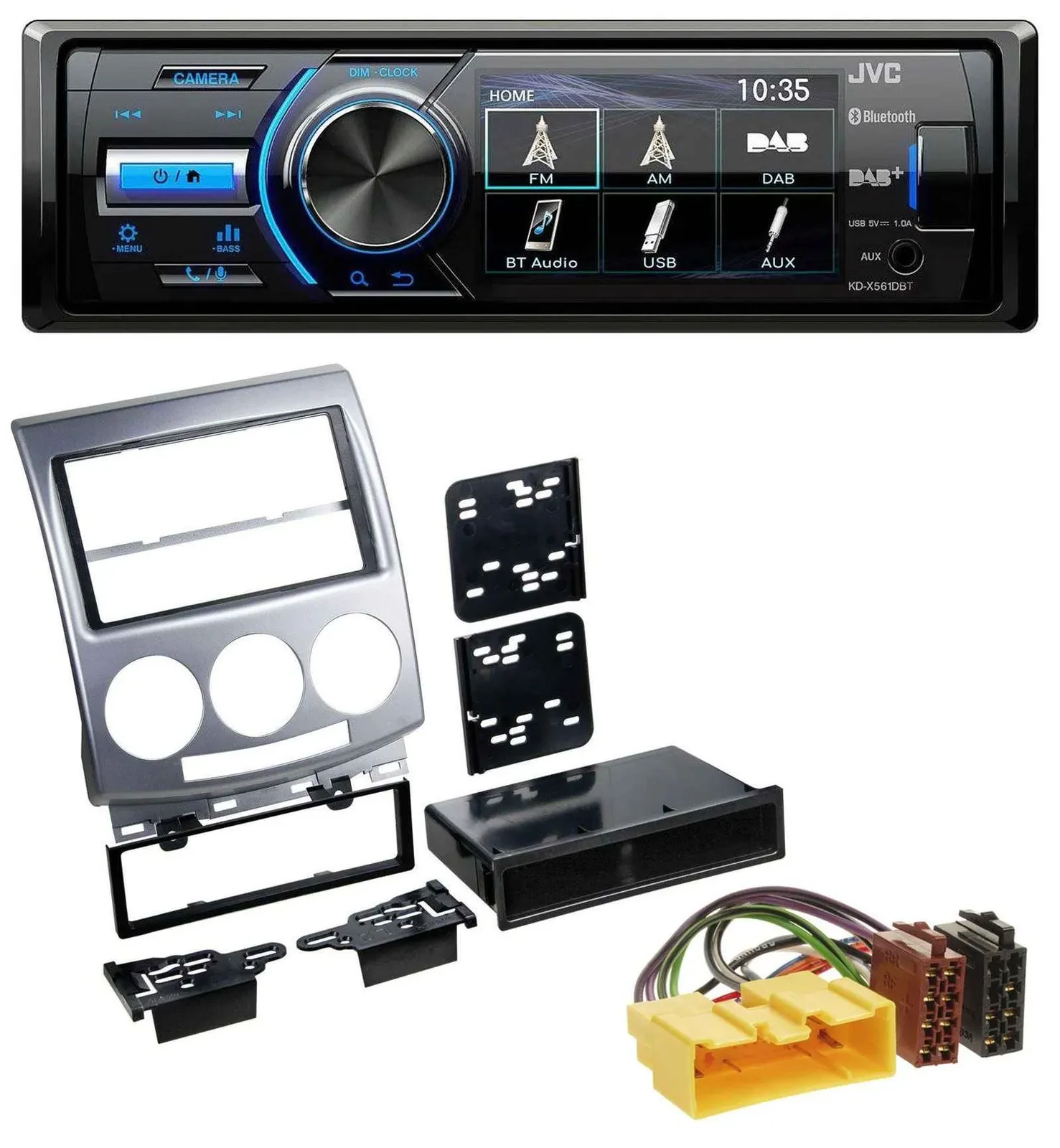 Автомагнитола для Mazda 5 (2005–2010) JVC Bluetooth, MP3, USB, DAB