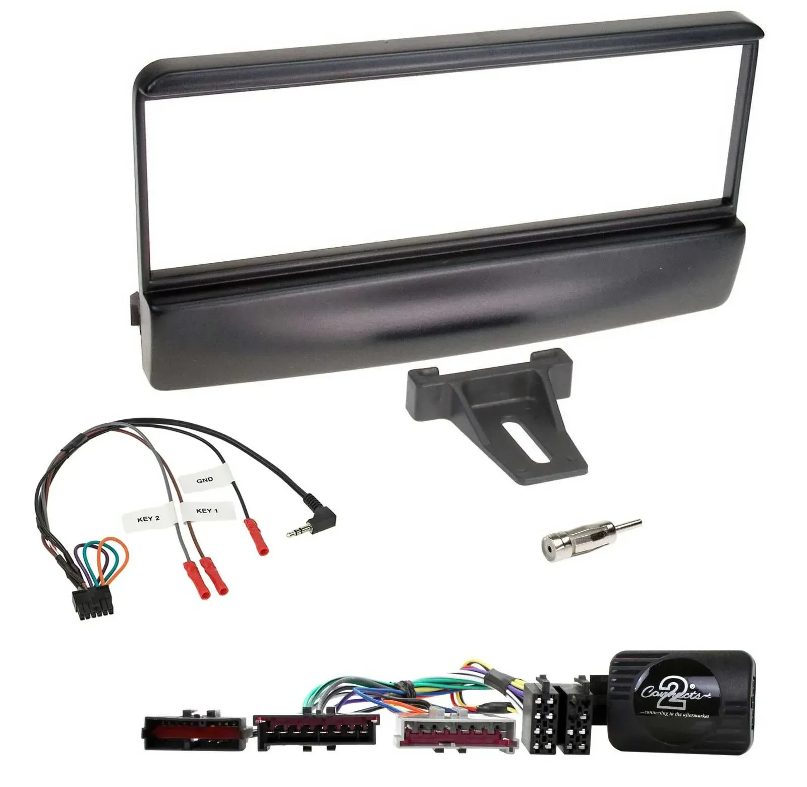 Einbauset Lenkradadapter DIN Autoradio für Ford Mondeo 2000-02 schwarz