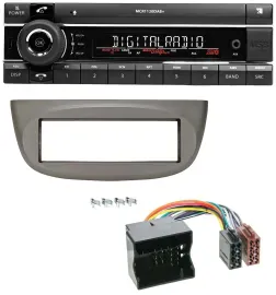 Kienzle Bluetooth MP3 USB DAB Autoradio für Renault Twingo 07-14 beige-grau